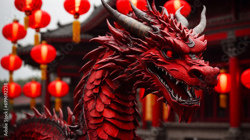 Photo of a wild dragon for the 2024 Chinese New Year celebration