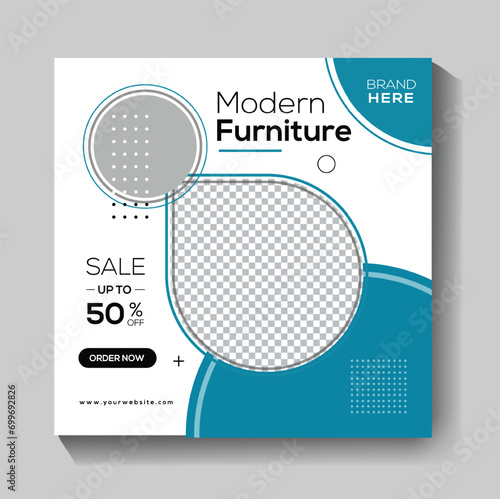 modern furniture social media post design template. editable post template social media post.
