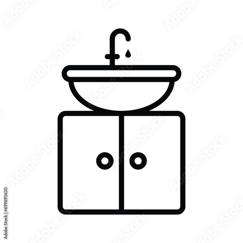 Sink washing icon standing on transparent background
