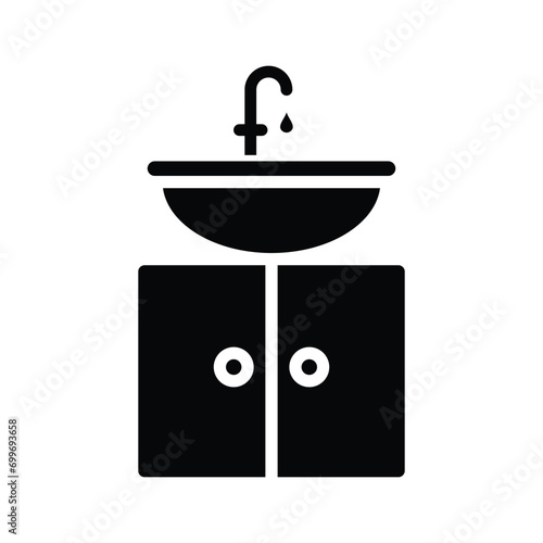 Sink washing icon standing on transparent background