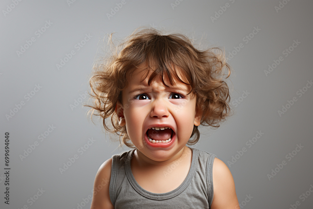 Upset crying misunderstood stressed sad baby toddler on studio background. Worried baby unrequited love or war. Social economic psychological age problems parenting concept Upset crying misunderstood stressed sad baby toddler on studio background. Worried baby unrequited love or war. Social economic psychological age problems parenting concept