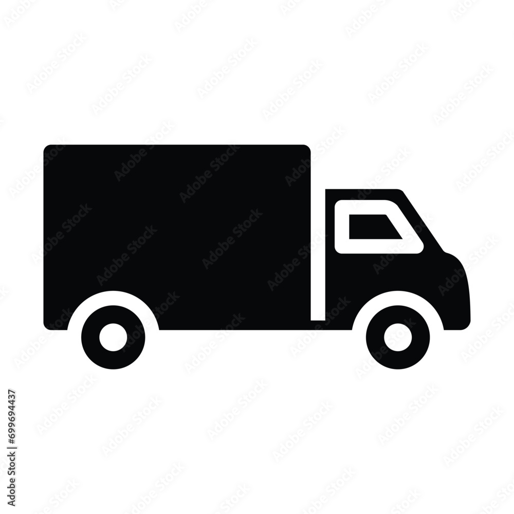 Truck delivery icon on transparent background Truck delivery icon on transparent background
