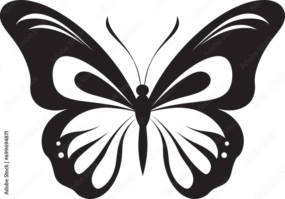 Nightshade Elegance Vector Butterfly Symbol Design Ethereal Eclipse Black Butterfly Emblem Vector