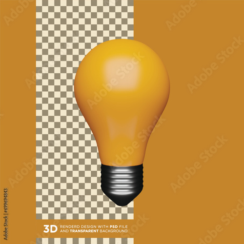 Bulb 3D rendered Design.

