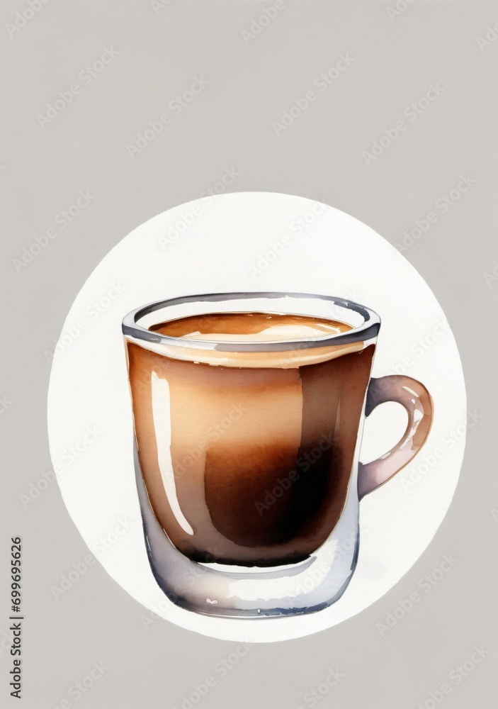 A Cup Of Coffee On A White Background A Cup Of Coffee On A White Background