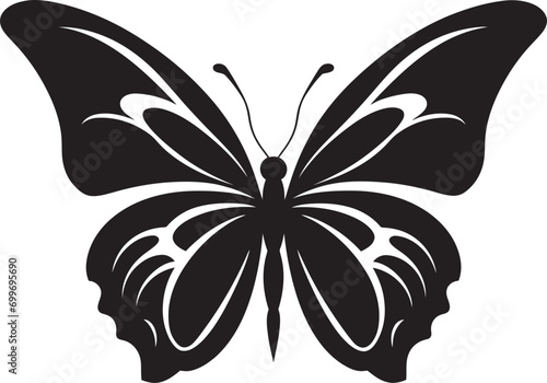 Obsidian Opulence Black Butterfly Symbol Design Stygian Symphony Vector Butterfly Logo Icon