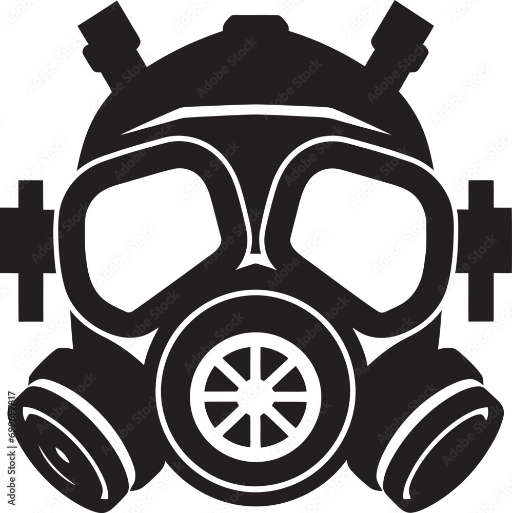 Nightfall Guardian Black Gas Mask Emblem Symbol Stealth Defender Gas Mask Vector Icon Nightfall Guardian Black Gas Mask Emblem Symbol Stealth Defender Gas Mask Vector Icon