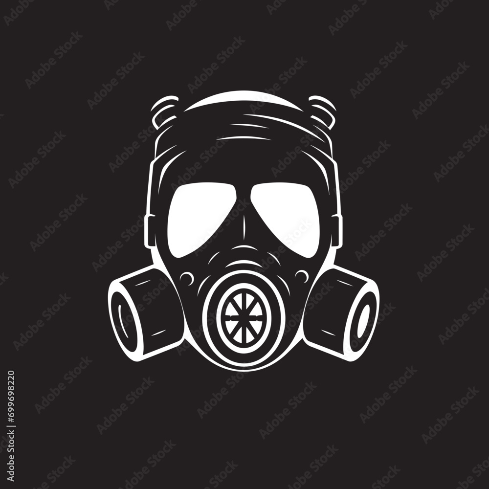 Obsidian Guardian Gas Mask Vector Icon Noir Defender Black Gas Mask Logo Icon Obsidian Guardian Gas Mask Vector Icon Noir Defender Black Gas Mask Logo Icon