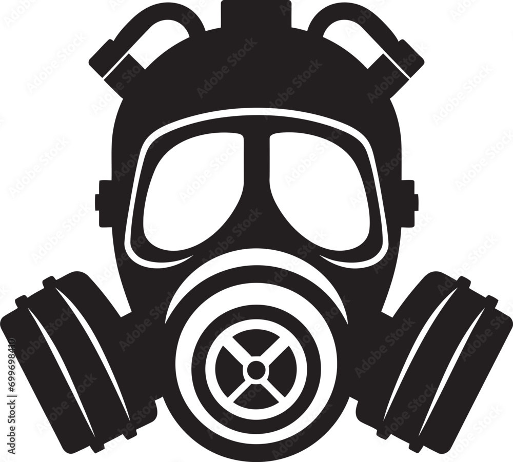 Dark Shield Vector Gas Mask Icon Design Nightfall Protector Black Gas Mask Logo Icon Dark Shield Vector Gas Mask Icon Design Nightfall Protector Black Gas Mask Logo Icon