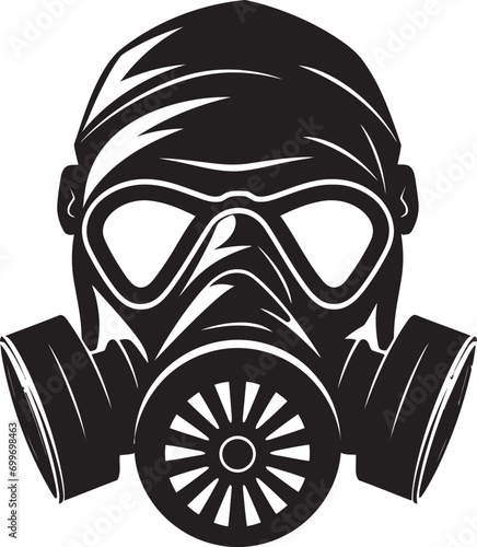 Stealth Sentinel Gas Mask Vector Symbol Obsidian Shelter Black Gas Mask Emblem Icon