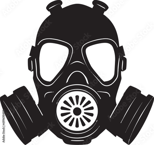 Obsidian Shield Gas Mask Vector Symbol Noir Defender Black Gas Mask Emblem Icon