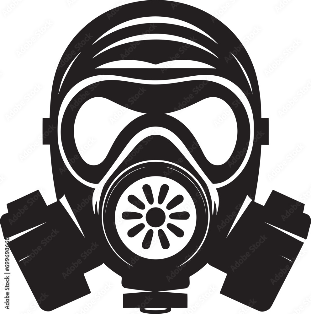 Noir Respirator Vector Gas Mask Emblem Design Stealth Guardian Black Gas Mask Logo Icon Noir Respirator Vector Gas Mask Emblem Design Stealth Guardian Black Gas Mask Logo Icon