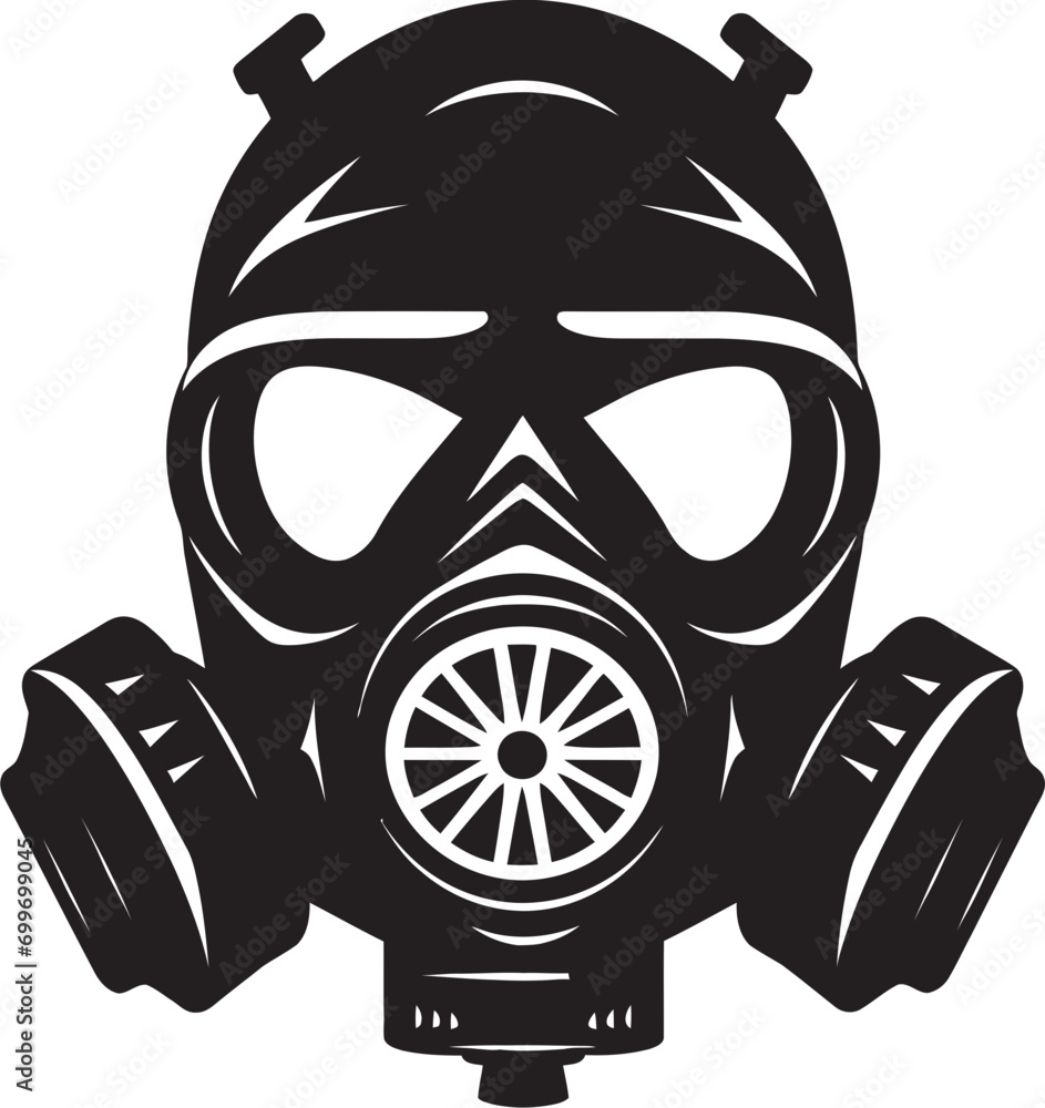 Eclipse Shield Gas Mask Vector Emblem Midnight Guardian Black Gas Mask Logo Emblem Eclipse Shield Gas Mask Vector Emblem Midnight Guardian Black Gas Mask Logo Emblem