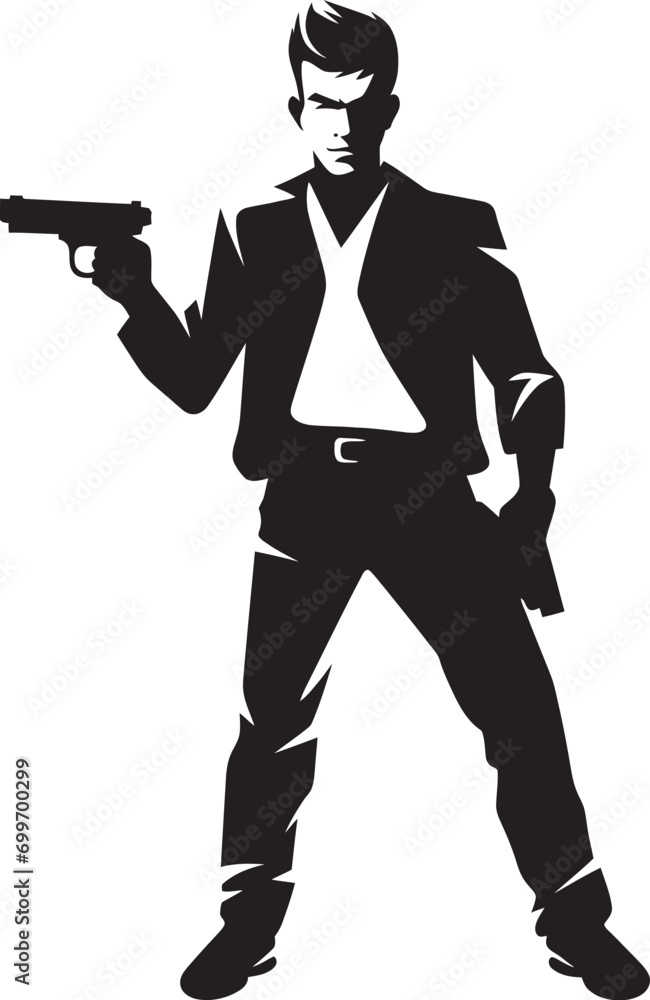 Ballistic Brilliance Vector Emblem Vector Vigil Black Vector Gun Icon Ballistic Brilliance Vector Emblem Vector Vigil Black Vector Gun Icon