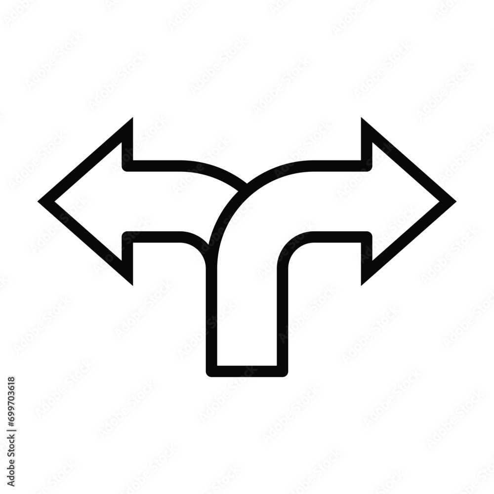 Road direction arrow icon on transparent background Road direction arrow icon on transparent background