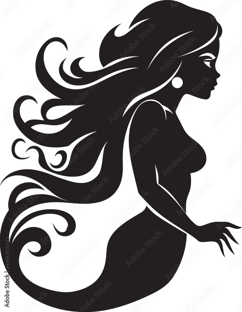 Enchanted Enigma Vector Mermaid Logo Mermaids Melody Black Vector Symbol Enchanted Enigma Vector Mermaid Logo Mermaids Melody Black Vector Symbol