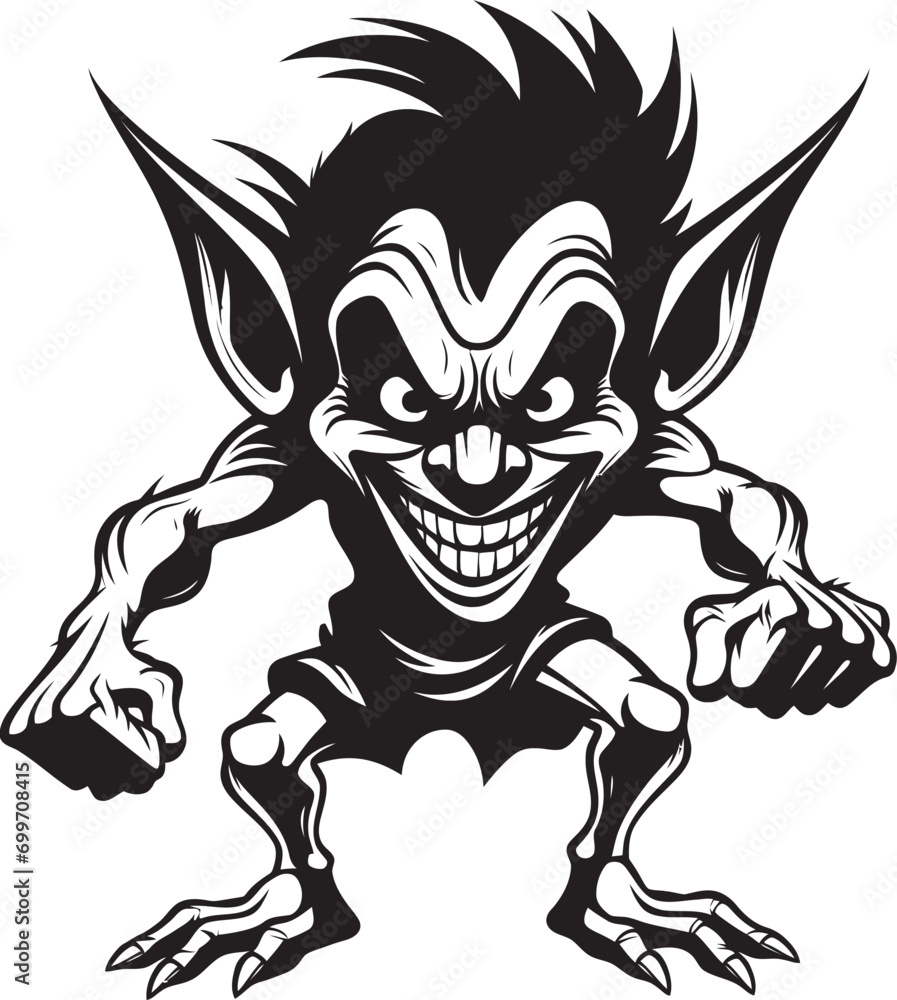 Fun Size Fantasy Black Goblin Vector Infernal Imps Cartoon Vector Icon Fun Size Fantasy Black Goblin Vector Infernal Imps Cartoon Vector Icon