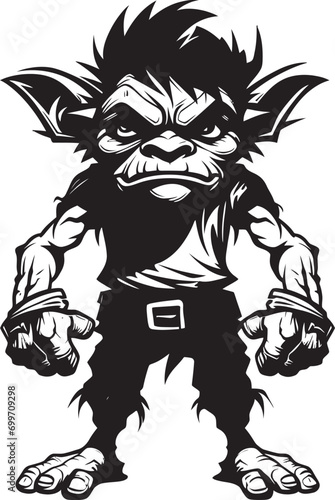 Infernal Imps Goblin Logo Icon Design Wee Wonders Black Goblin Emblem