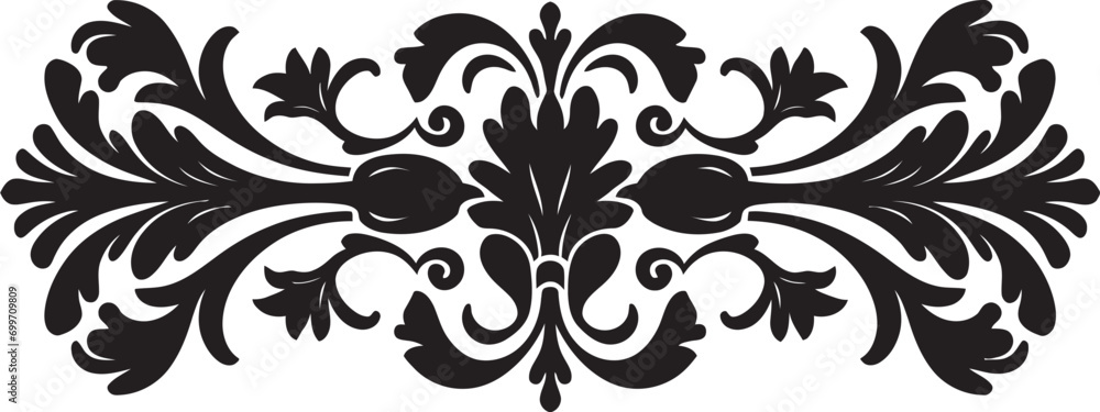 Ebony Flourish Badge Insignia Stygian Intricate Seal Design