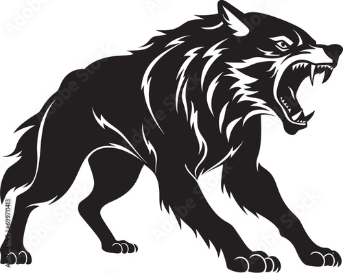 Enigmatic Alpha Wolf Design Moonlit Stalker Insignia