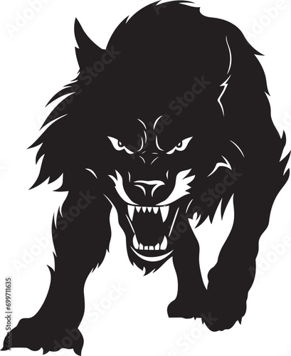Moonlit Stalker Icon Design Ghostly Werewolf Symbol