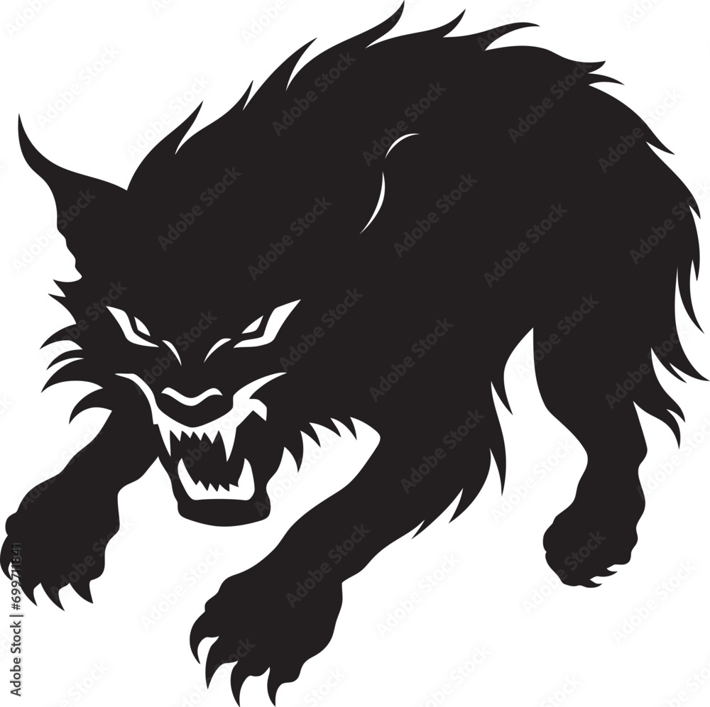 Darkened Shapeshifter Logo Design Haunting Wolf Spirit Seal Darkened Shapeshifter Logo Design Haunting Wolf Spirit Seal