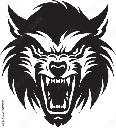 Nocturnal Howler Emblem Design Stygian Wolfen Hunter Badge