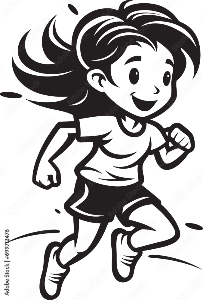 Stylish Elegance Black Vector Logo of Running Woman Fluid Femininity Womans Black Vector Running Icon Stylish Elegance Black Vector Logo of Running Woman Fluid Femininity Womans Black Vector Running Icon