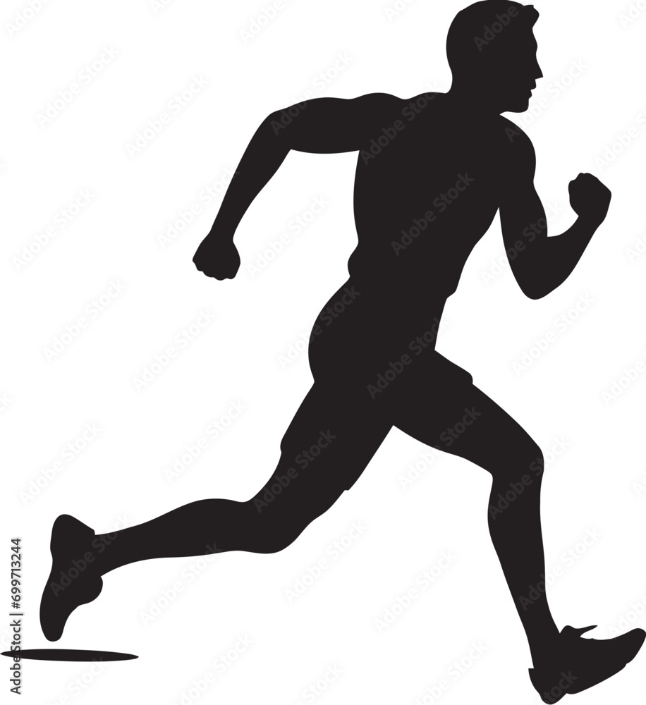 Swift Flow Running Athletes Black Logo Quick Stride Black Vector Icon of Male Runner Swift Flow Running Athletes Black Logo Quick Stride Black Vector Icon of Male Runner