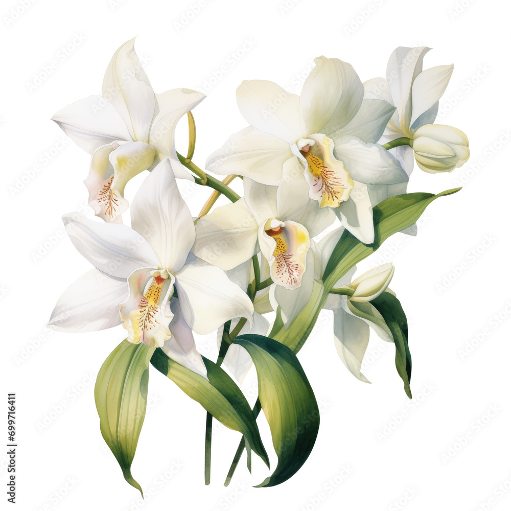 Obraz premium Watercolor Orchid Flower