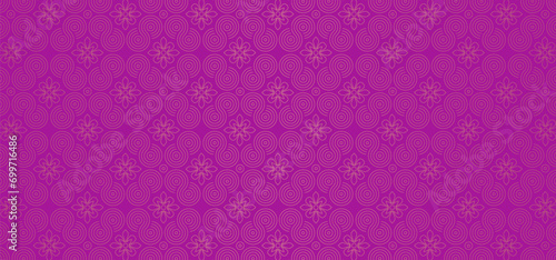 Textured gorgeous illustration in purple hue with gold pattern.