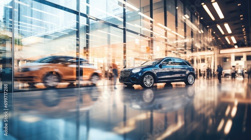 Blurry out of focus concepts for a prosperous future of car dealerships. © sambath