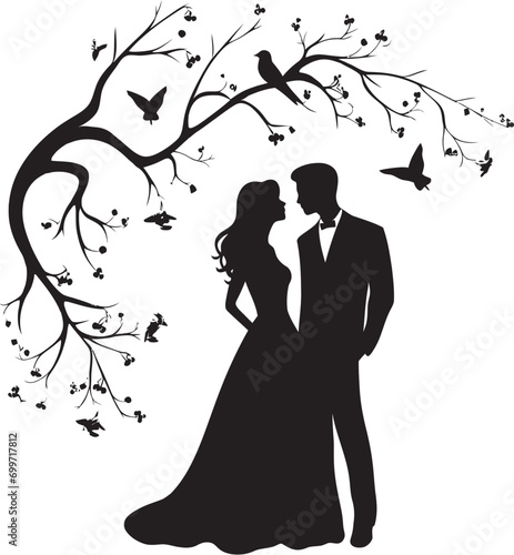 Wallpaper Mural Everlasting Petal Dance Wedding Black Vector Symbol Eternal Love Blooms Floral Decor Icon Torontodigital.ca