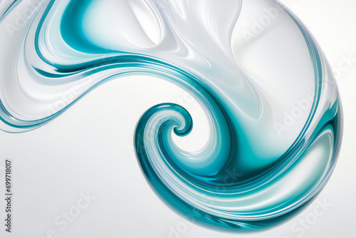 abstract blue transparent spiral background © Denis