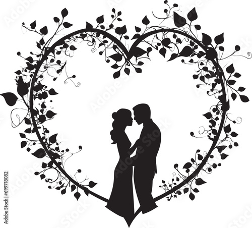Petal Waltz Black Vector Logo Blossom Reverie Wedding Floral Design