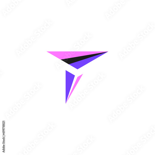 T Arrow Sign Marketing and Finance logo design