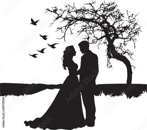 Loves Eternal Bouquet Black Vector Design Blossom Reverie Wedding Floral Symbol