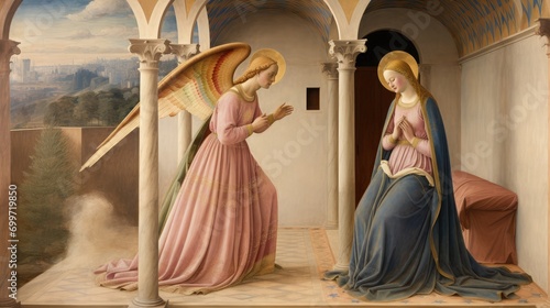 Mary and the Annunciation of the angel photo