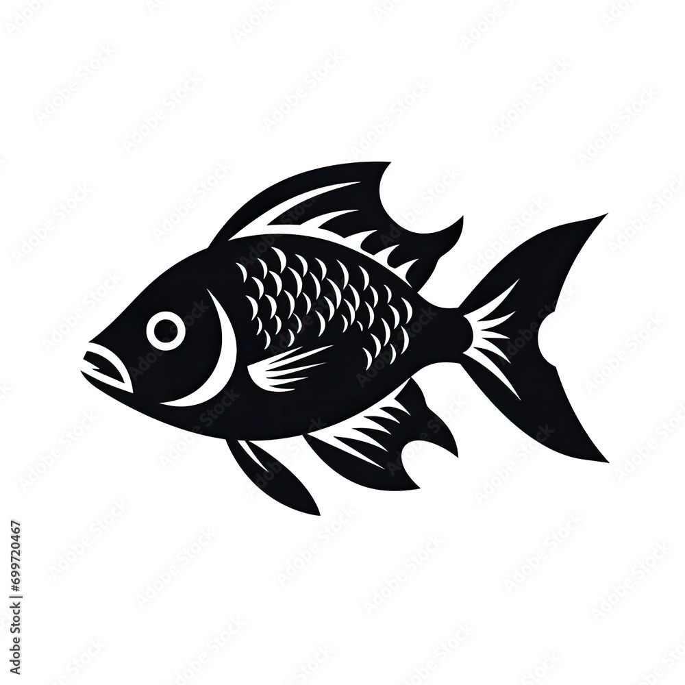Fototapeta premium fish silhouette - icon template