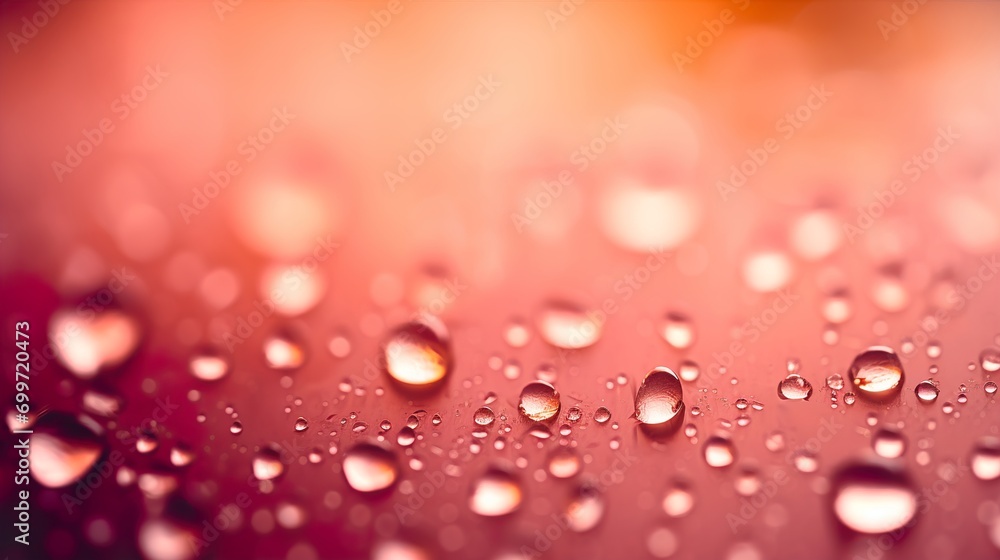 water drops on red water drops on red