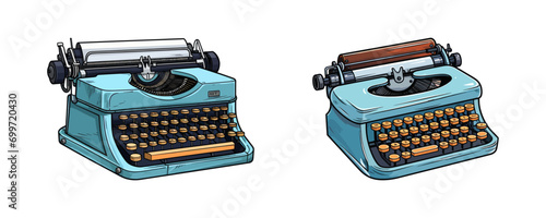 Cartoon typewriter icon. Vector illustration