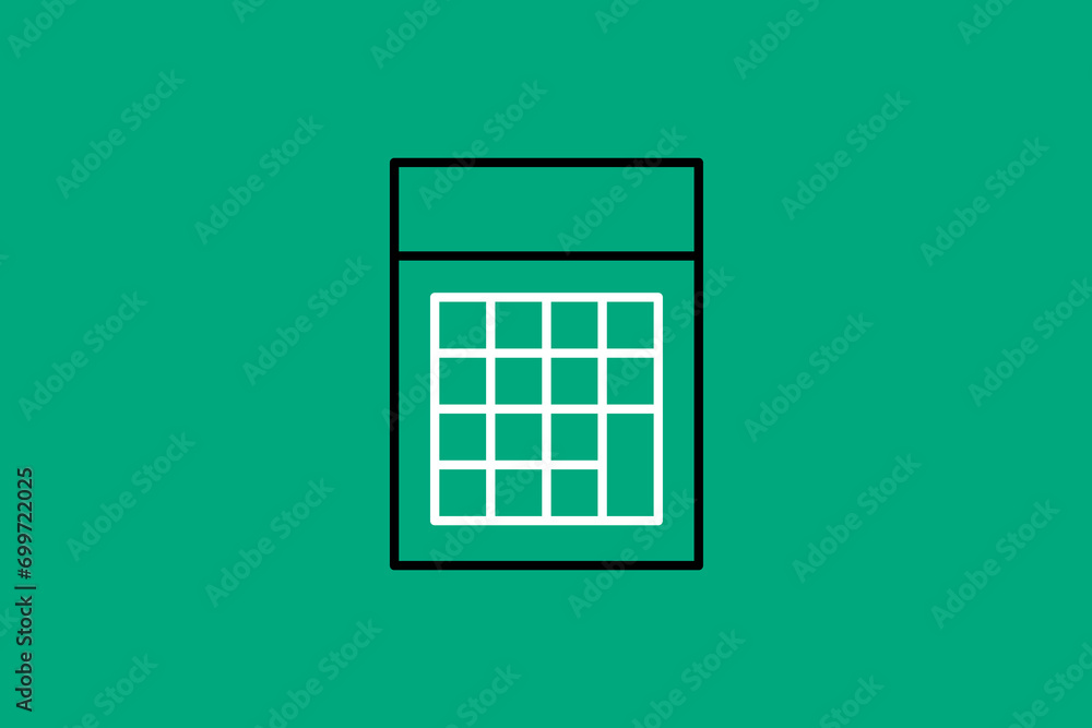 calculator illustration in flat style design. Vector illustration. calculator illustration in flat style design. Vector illustration.