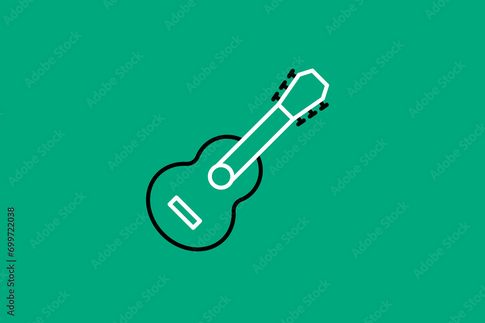 guitar illustration in flat style design. Vector illustration. guitar illustration in flat style design. Vector illustration.