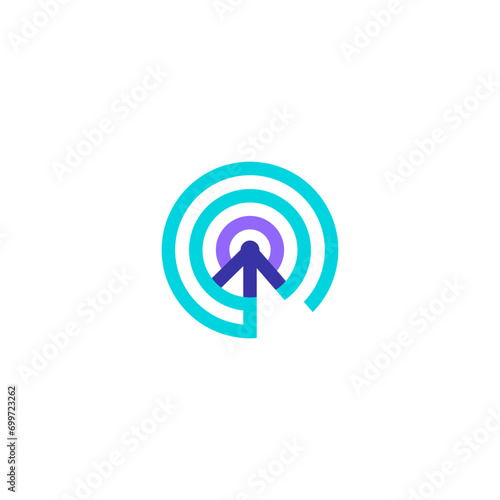 Target and Marketing arrow business logo design