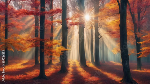 Autumn   s Enchantment  Discovering the Mystique of Forests at Dawn