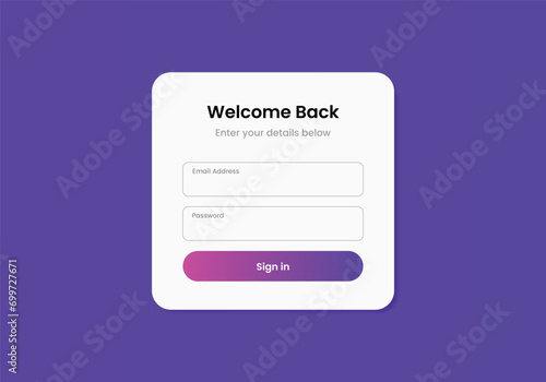 login form for web