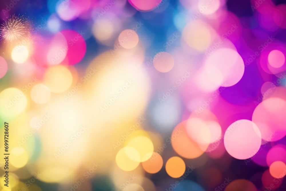 colorful Abstract geometric bokeh background. ai generative