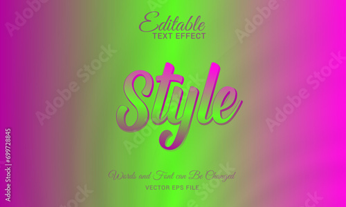 Editable Text Effect 2024, Vector file template design