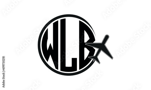 WLB three initial letter circle tour & travel agency logo design vector template. hajj umrah agency, abstract, wordmark, business, monogram, minimalist, brand, company, flat, tourism agency, tourist photo