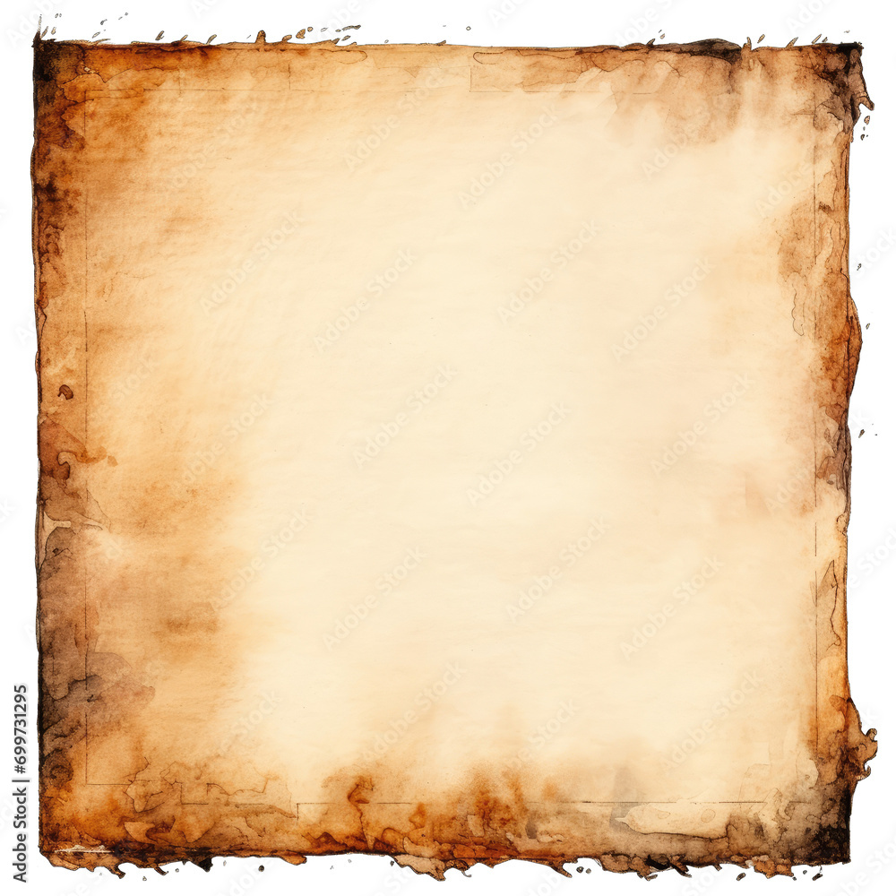 Fototapeta premium Burnt edge vintage old paper texture with copyspace